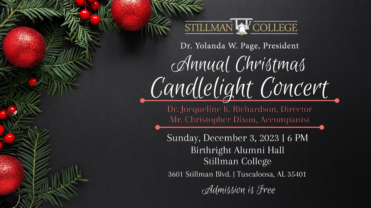 Stillman College Annual Christmas Candlelight Concert Live Stream