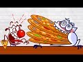 Max Cheats For The BEST Pizza - Short Animated Cartoons of Food