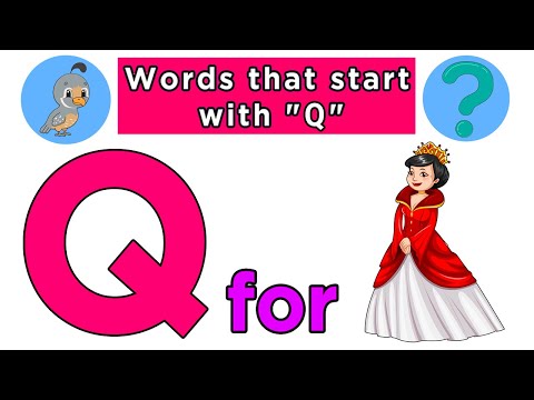 Qで始まる単語|幼児のための文字Qで始まる単語|子供のための語彙