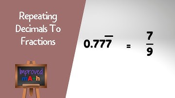Turn Repeating Decimals To Fractions