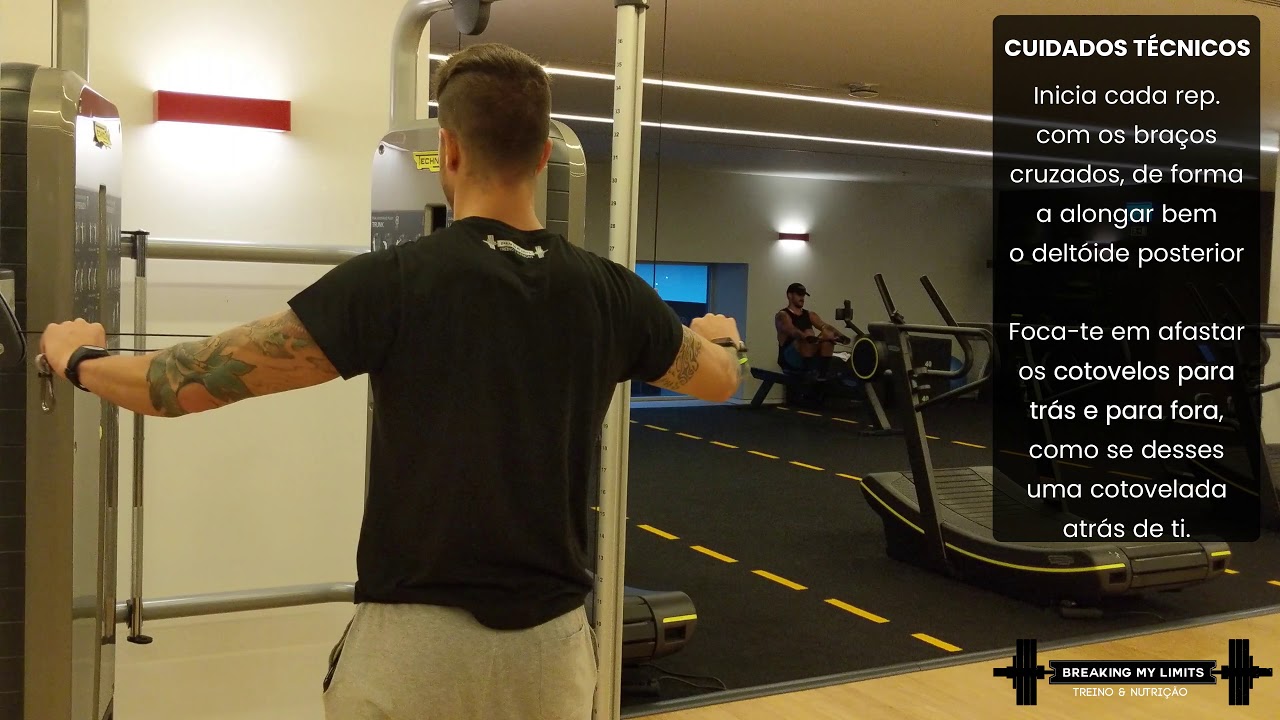 Standing Cable Rear Delt Fly - YouTube
