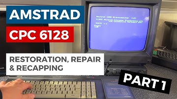 Amstrad CPC 6128 - Part 1 - Restoration, repair and recapping, replacing drive belt