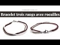 Bracelet trois rangs avec des rocailles | Perles et Créations