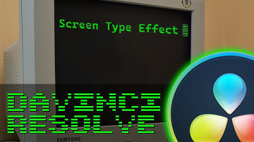 Screen Type Effect Davinci Resolve (Tutorial)