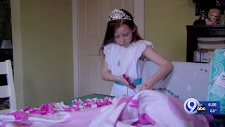 Pageant Girl Making Blankets Pageant Girl Making Blankets
