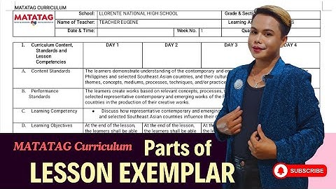 Lesson Format sa Bagong MATATAG Curriculum | Parts of Lesson Exemplar #matatag