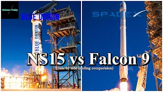 New Shepard vs Falcon 9 landing comparison