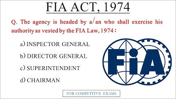 FIA Act 1974 Mcqs from Past Papers | FIA Questions And Answers | Repeated Mcqs Of FIA Act 1974
