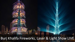 Burj Khalifa Fireworks | World Record Breaking Laser &amp; Light Show | NYE 2023 | Happy New Year 2023