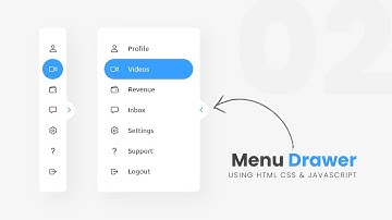 Navigation Drawer using HTML CSS & Javascript | Sliding Menu Drawer