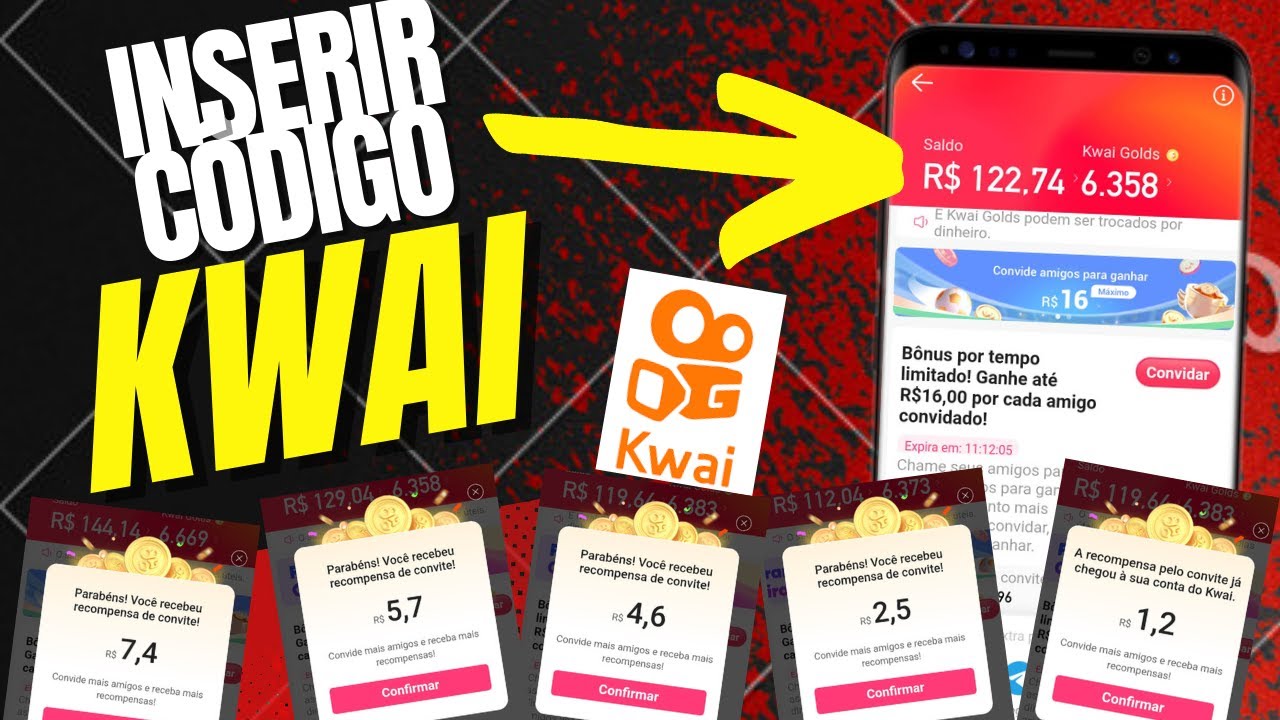 Codigo Kwai - Ganhe até 600R$ Coloque o Código de Convite Kwai 334 770 933