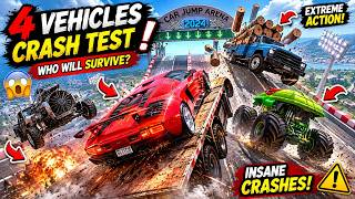Ultimate Crash Challenge – 4 Vehicles Destroyed! | Glitch Furious