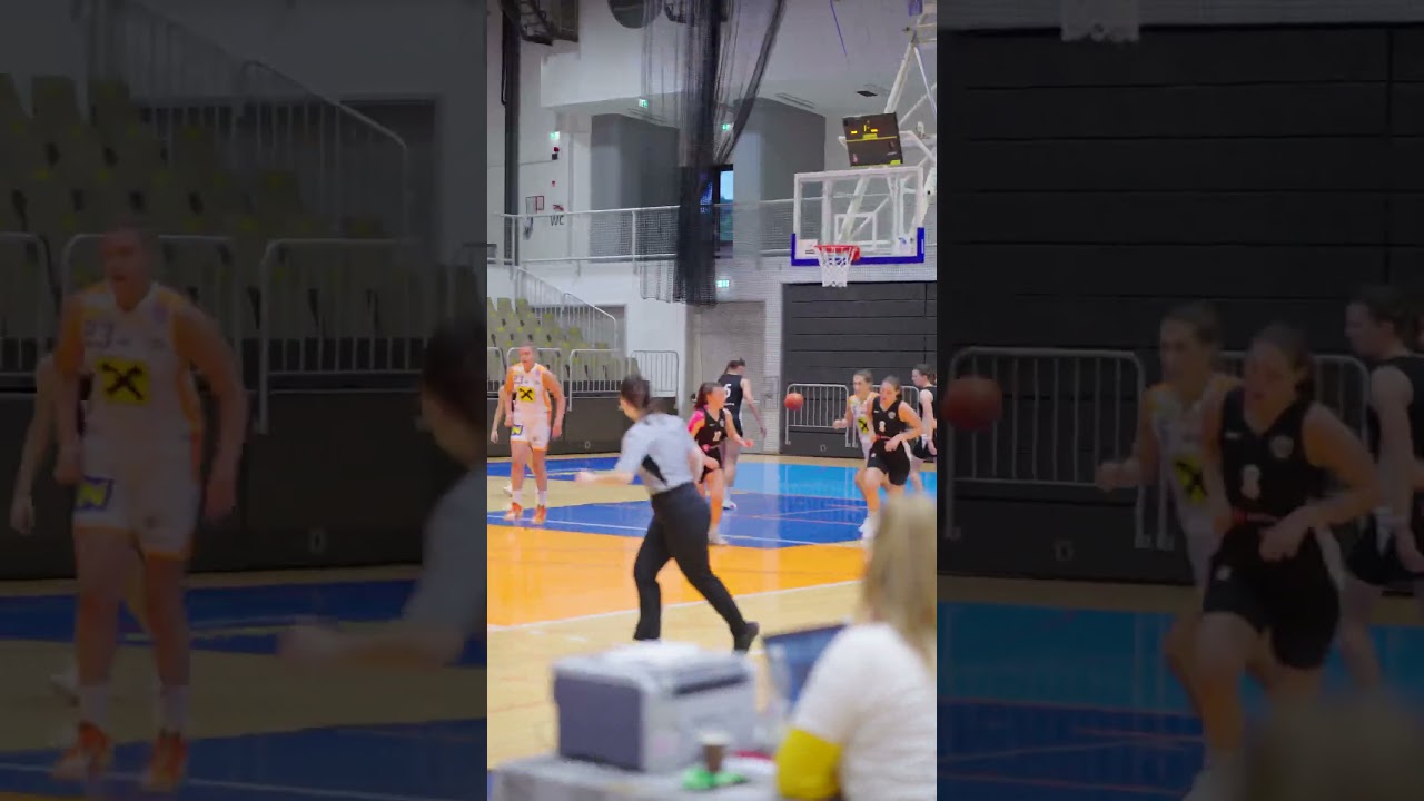 Lisa Zderadička no look behind the back pass for Sarah Winkler for three  