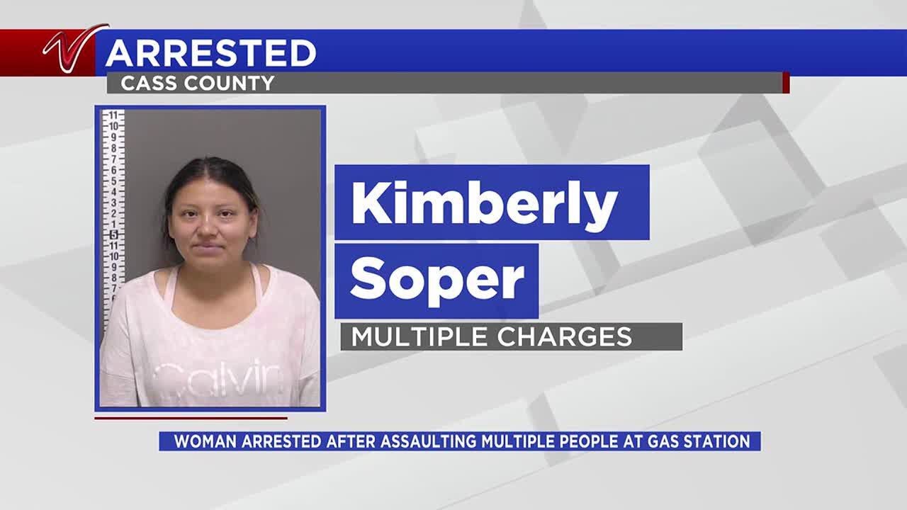 Woman arrested after assaulting multiple people at gas station - YouTube