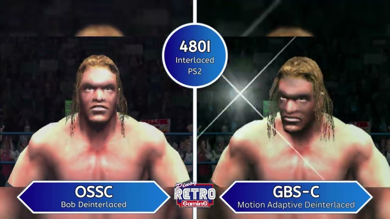PlayStation 2 WWE SmackDown Here Comes the Pain: OSSC vs GBS-C 2023