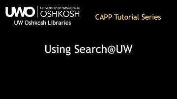 Using Search@UW