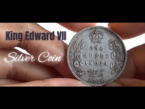 OLD U0026 RARE 1 Rupee Silver Coin 1906 King Edward VII - British India