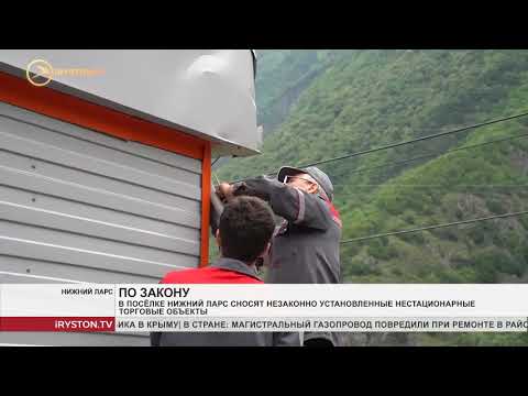 В Нижнем Ларсе сносят нестационарные торговые объекты