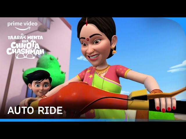 Taarak Mehta Kka Chhota Chashmah : Daya Rides Auto To Pick Sundar | Prime  Video India - YouTube