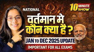 National Appointments 2025 | SSC, Defence, Railway, Police &amp; State Exams | 10-Minute Quick Revision