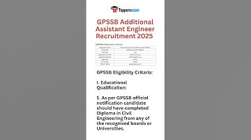 gpssb new bharti 2025 | gujarat panchayat service selection board | gujarat panchayat bharti #yt