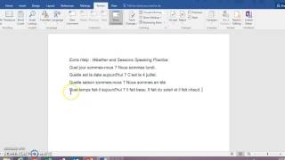 Extra Help: Weather and Seasons Speaking Assignment