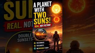 Scientists Found a Planet With Two Suns 😳 #facts #space #astronomy #astrophysics #shortsfeed #shorts