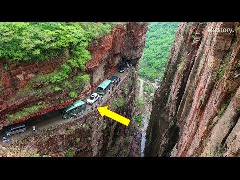 Guoliang Tunnel Road: Most Dangerous Driving Roads #china #tunnel