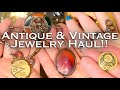 Antique &amp; Vintage Jewelry Haul! ❤️❤️