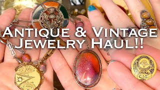 Antique &amp; Vintage Jewelry Haul! ❤️❤️