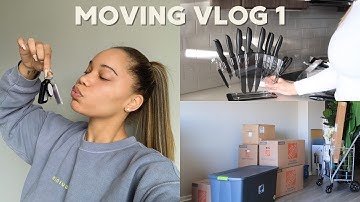 MOVING VLOG 1| Getting Keys, Moving In, Unpacking, etc.