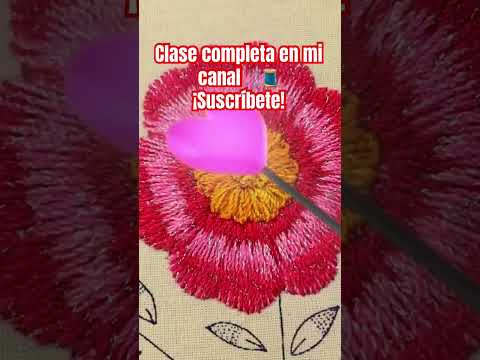 Flores bordadas con puntadas fáciles #bordandoarte #embroidery #embroideryart #handmade #stitching