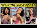 Nicole Scherzinger Puts Tiny Hot Pink Bikini as She Enjoys a Margarita on the Beach in Mexico