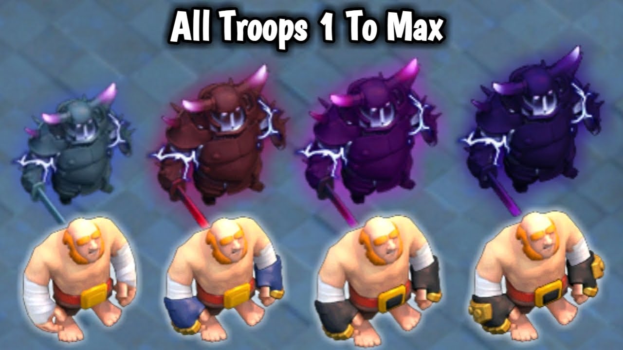 All Builder Base Troops Level 1 - Max || Clash of Clans