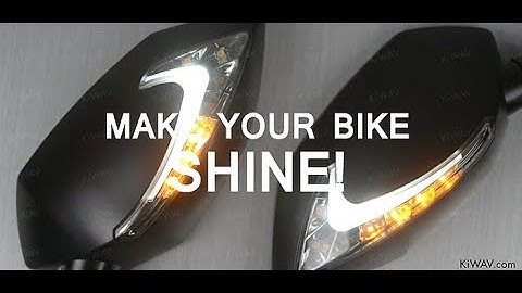 motorcycle Neat Stem rear view mirrors Lucifer with sequential effect LED turn signals and running