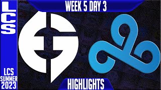 C9 vs EG Highlights | LCS Summer 2023 W5D3 | Cloud9 vs Evil Geniuses