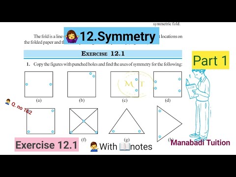 7th class maths |Chapter 12|🤷♀️Symmetry |💁Exercise 12.1 |Q no 1&2 ...