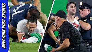 Fan Storms Field During 9/11 Subway Series With Palestine Flag screenshot 5