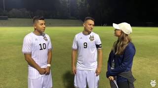 Hear from senior midfielders ivan canales and danny crisostomo
following the anteaters 2-1 2ot win over james madison university.
thanks for watching sup...