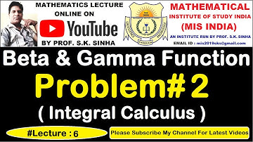 Beta Function - Problem# 2 | Beta and Gamma Functions | Integral Calculus