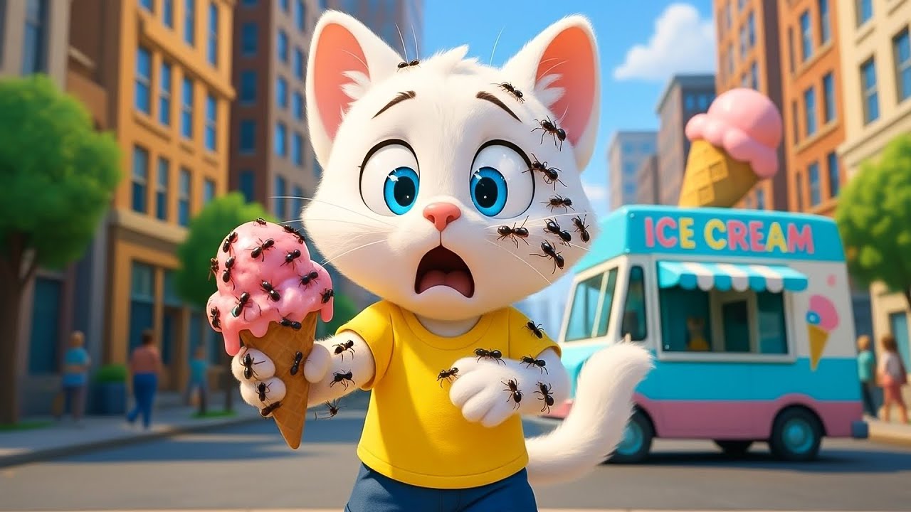 🐾🍨 AI Animated Short: A Playful Kitten’s Sweet Summer Surprise 