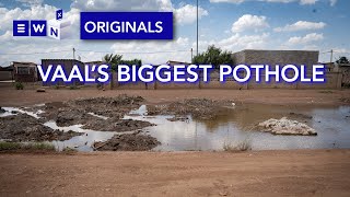 From potholes to a river: Vaal's biggest pothole swallows the road