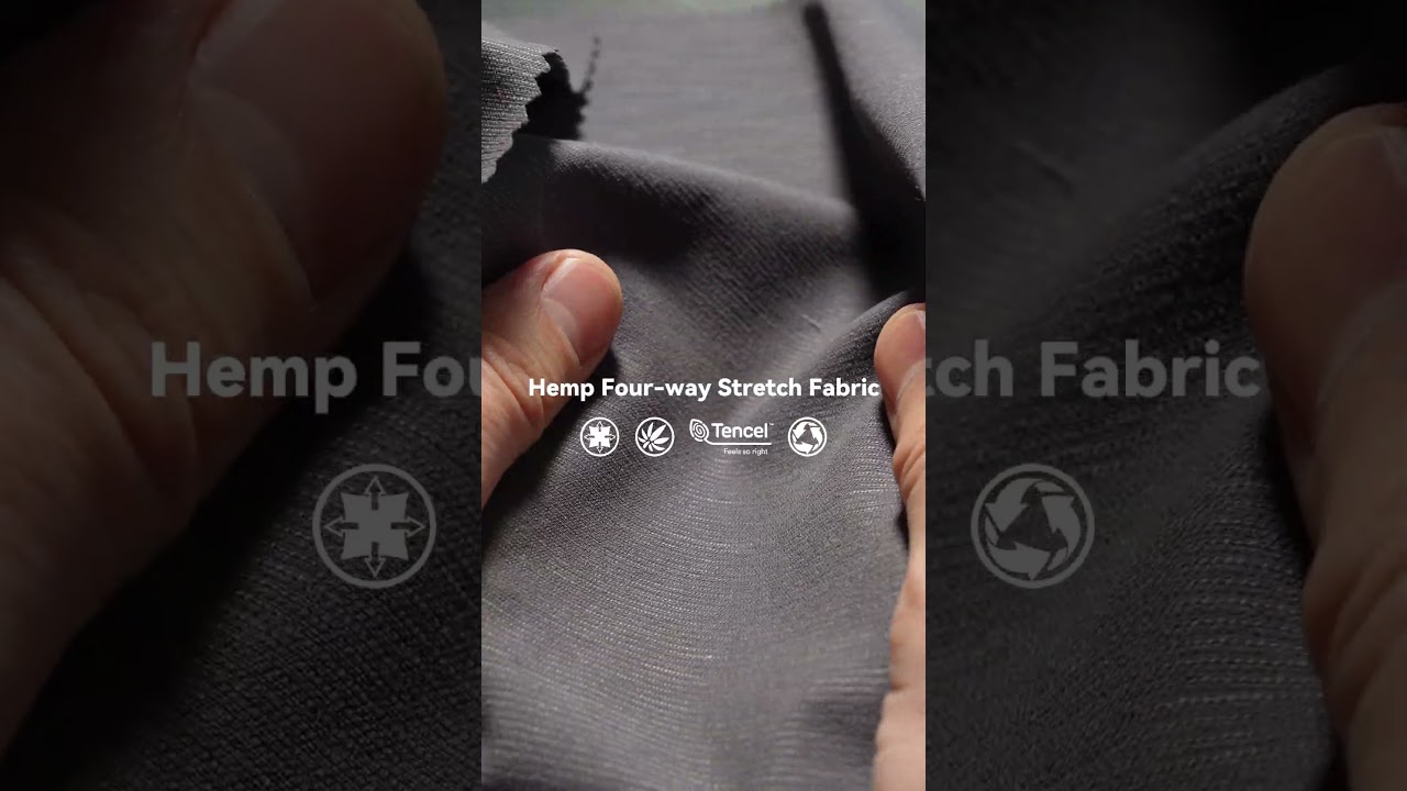 Hemp Recycled Nylon Blends Fabric and Hemp Polyester Blends Fabric. 