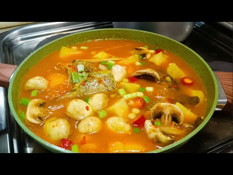 SPICY AND SOUR TILAPIA RECIPE (WITH MUSHROOMS AND CASSAVA) - IT'S TRULY DELICIOUS