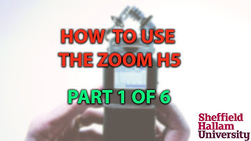 How to use the Zoom H5 Part 1 of 6