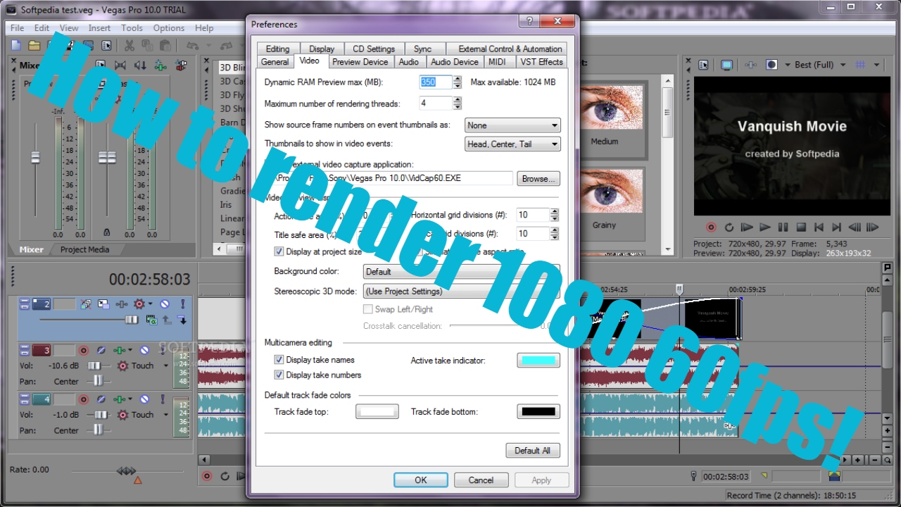 render sony vegas 14