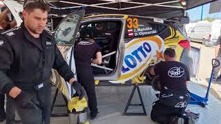 MSport Ford Fiesta Rally3  30 min Service of damaged car, Lotto Matulka Dymurski Rally Poland 2023