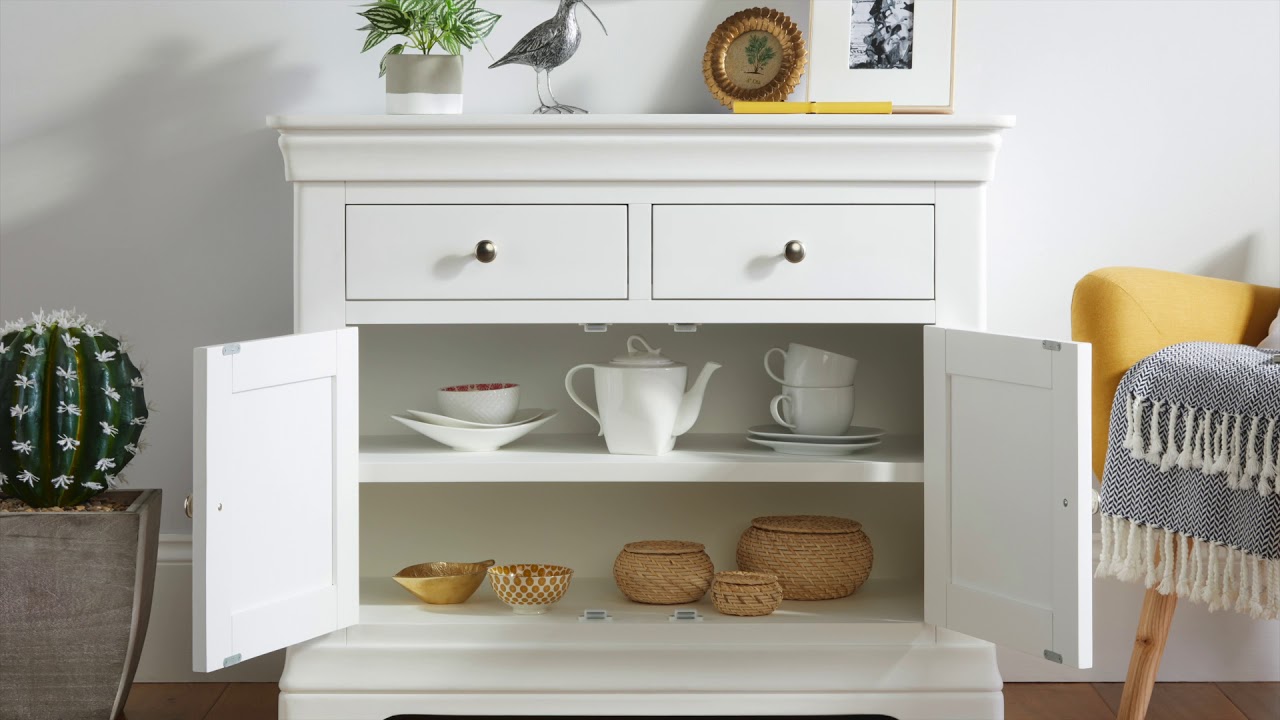 Toulouse White Painted 100cm Sideboard YouTube