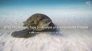 APES FRQ #2: Analyze an Environmental Problem