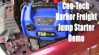 Cen-Tech Harbor Freight 750 Peak Amps Jump Starter Demo